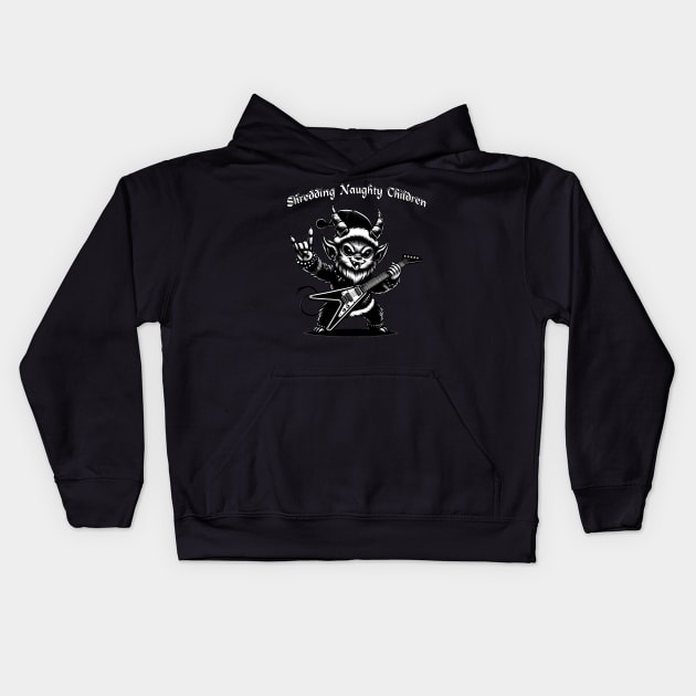 Cute and Metalhead Krampus Kids Hoodie by MetalByte